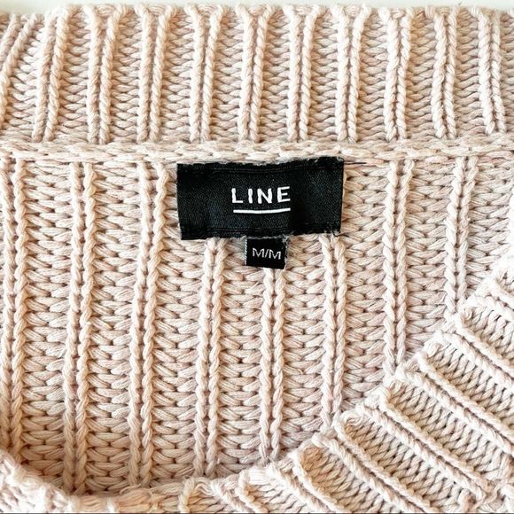 Line - Knit V-Neck Sweater Pink - Picture 6 of 7